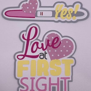 Pregnancy - Pink Pregnancy Test - Handmade Paper Piecing Scrapbook Embellishment Die Cuts - FREE SHIPPING