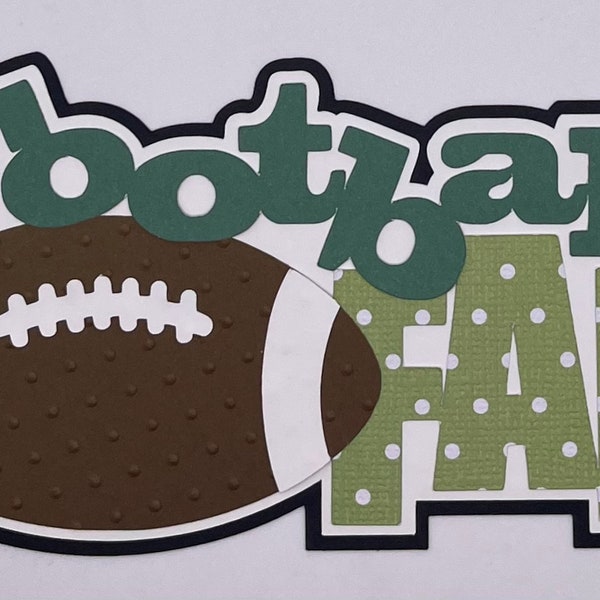 Sports - "Football Fan" - Handmade Paper Piecing Scrapbook Embellishment Die Cuts - FREE SHIPPING