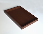Natural Tray,Farmhouse Tray,Large Ottoman Tray,Decoupage Tray, Tray without Handles,Walnut Coffee Table,Wooden Key Tray
