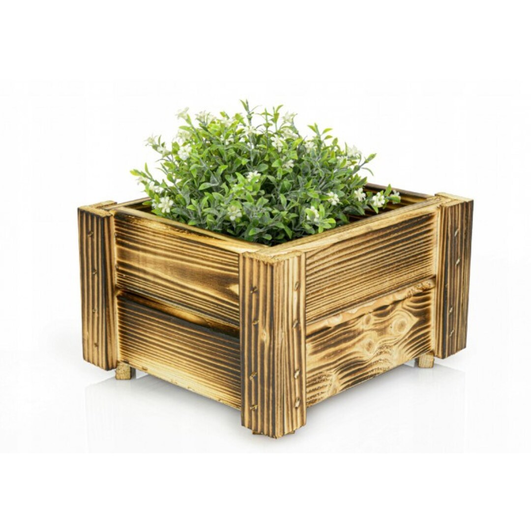 Tanned Wooden Crate Rustic Wood Planter Box for Home & Garden Decor - Etsy
