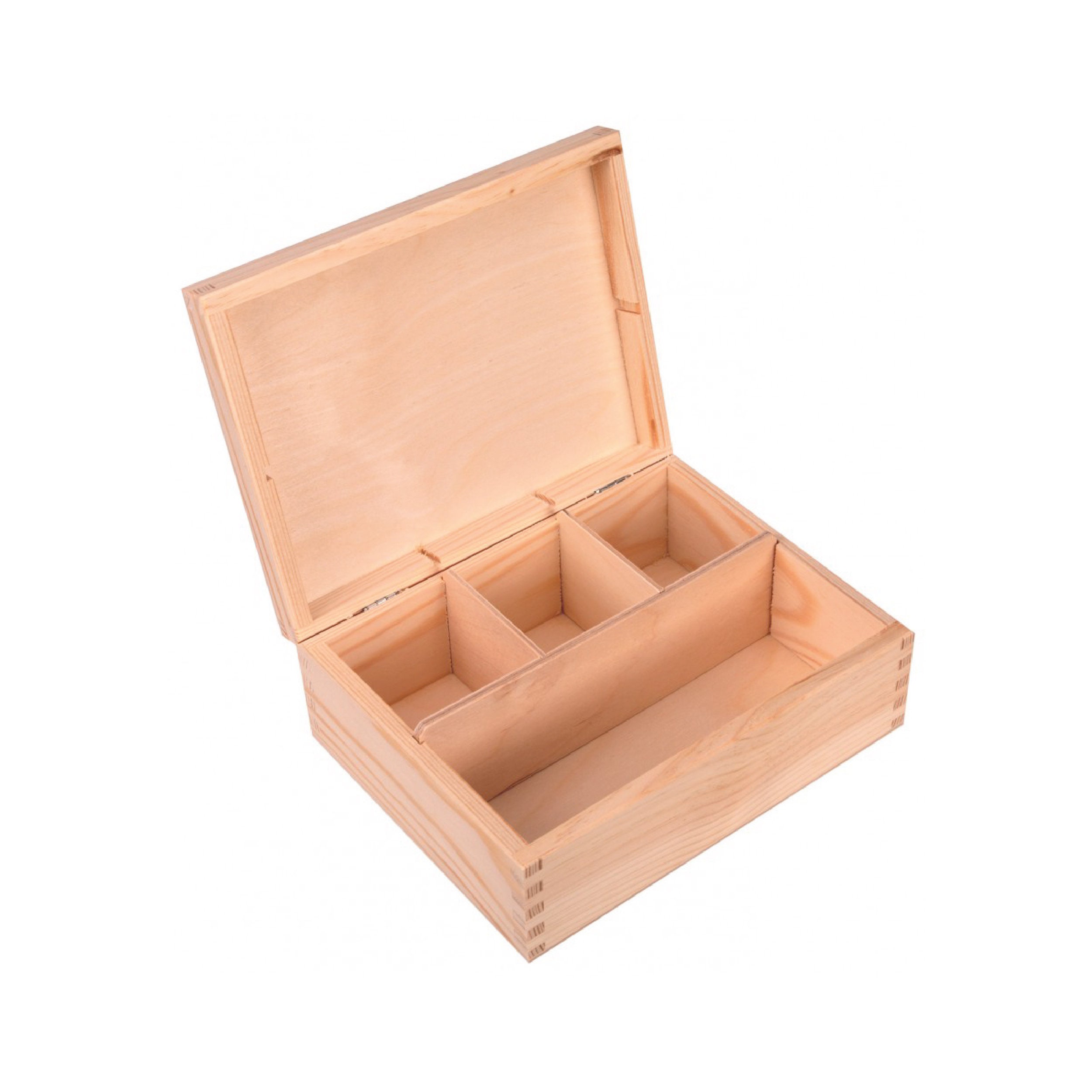 Caja organizadora de madera con comartments Etsy España