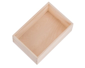 12''x8''x4'', boîte en bois non finie, cadre Shadow Box