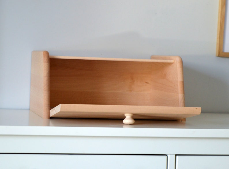 Unfinished Vintage Bread Box Bread Box Wood With Etsy