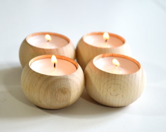 Set of 10 Candle Wedding Favor, Modern Table Candle Holders