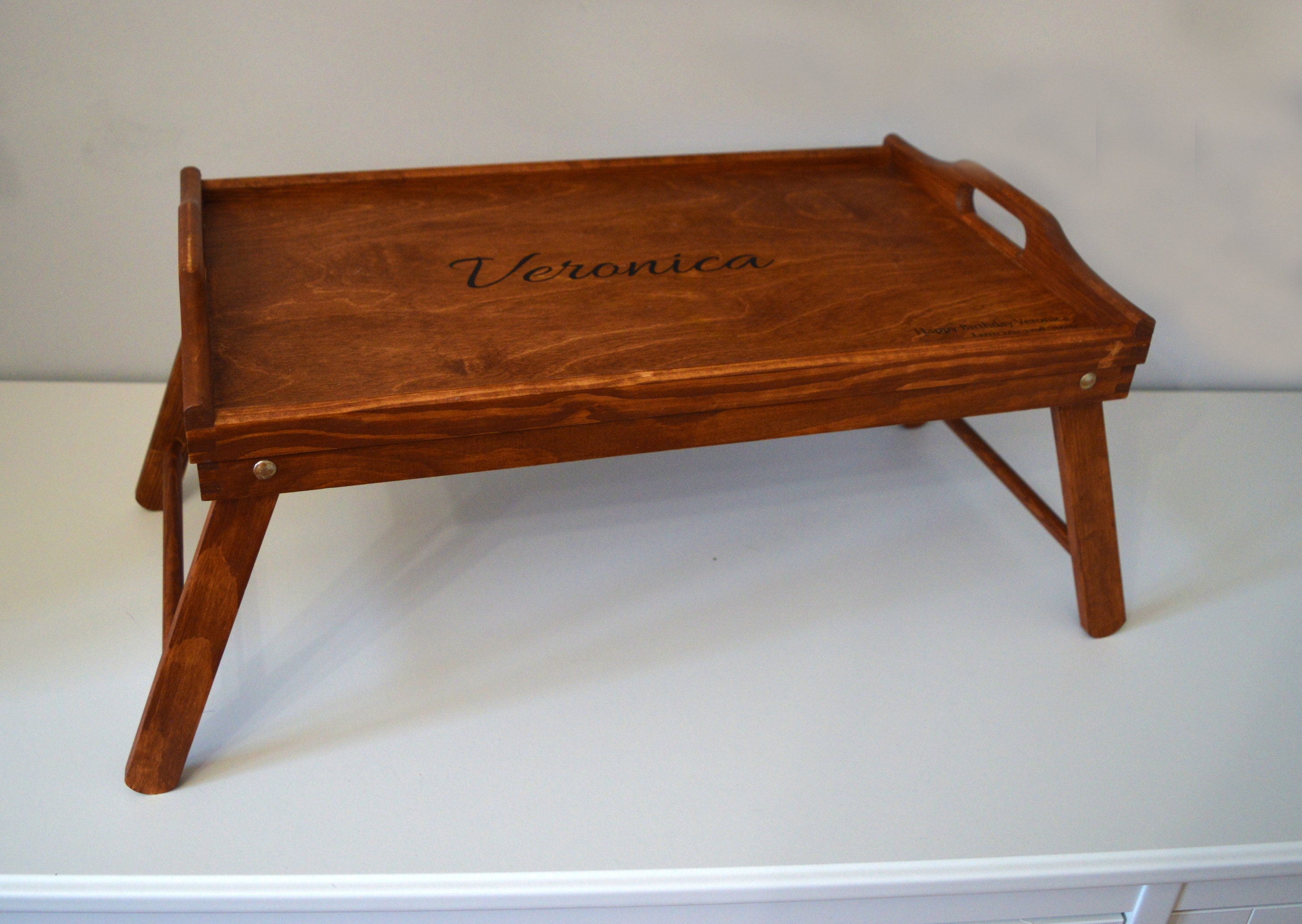 Oak Color Tray with LegsCustomized Serving TrayPersonalized Etsy