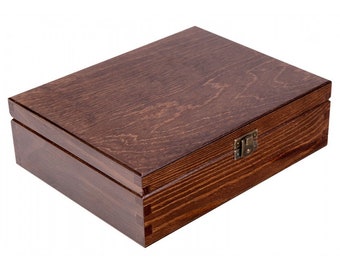 9.4''x6.6'', boîte à bijoux marron, boîte secrète en bois