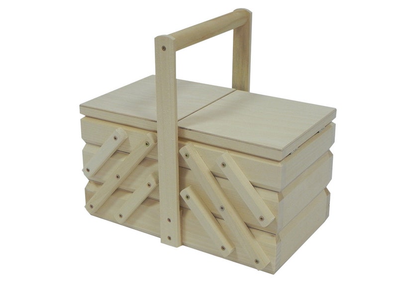 Wooden Sewing Kit Box Etsy