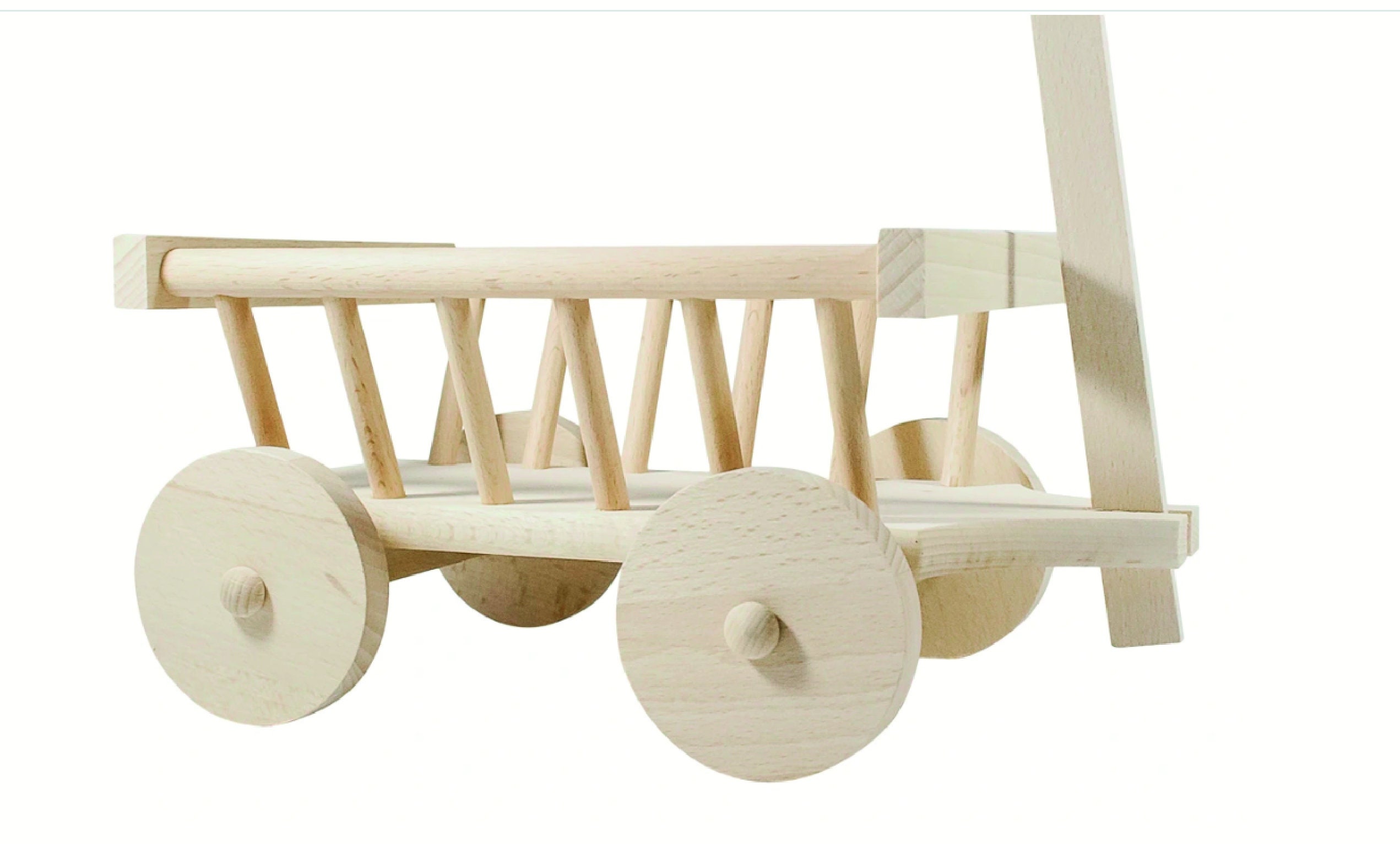 Wooden Trolley Wooden Cart Wooden Wagonwaldorf Toys Eco Etsy UK