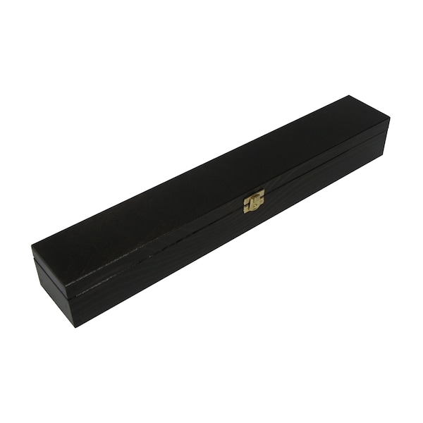 Dark Brown Long Wooden Box with Lid