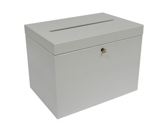 White Wedding Keepsake Box with Lock