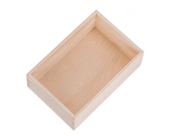 30 cm x 20 cm, 11 '' x 8 '', boîte à bijoux, boîte de rangement industrielle, grande boîte en bois, boîte en bois pièce maîtresse