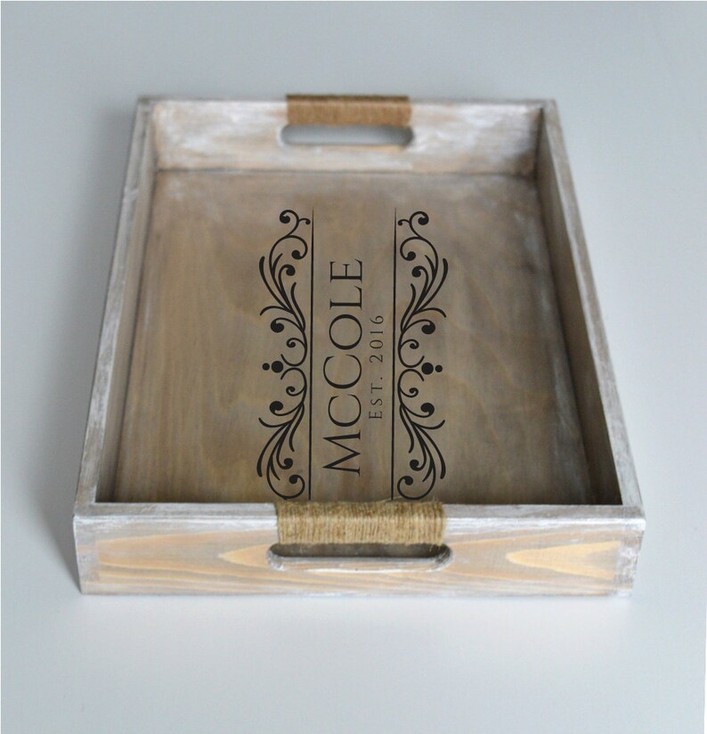 Natural Wooden Tray Breakfast TrayPersonalized Serving Etsy