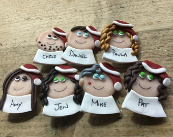 Advent calendar gift Christmas badge personalised  table setting Xmas  cracker filler advent calendar filler work cheap work colleagues gift