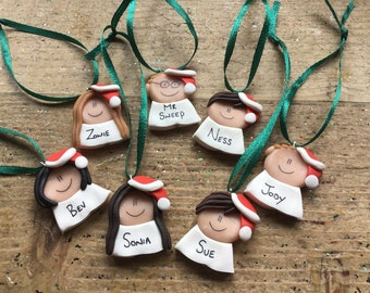 Gepersonaliseerde kerstversiering kousvuller adventskalendervuller, crackervuller naamkaartjes, naamplaatsen adventskalender cadeau feestelijk
