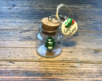 Peas in pea pod pocket pet in glass bottle personalised wedding boyfriend gift girlfriend valentines gift best friends gift