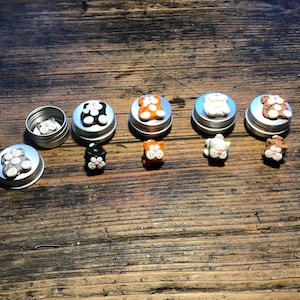 Miniature Cat Pocket Pet - Ginger Cat in Tin travel buddy birthday present gift for cat lover. Gift for pet loss, advent calendar filler