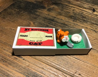 Matchbox cat in a box, kitten, kitty, birthday gift, Mother’s Day gift, anxiety aid. Mini pet