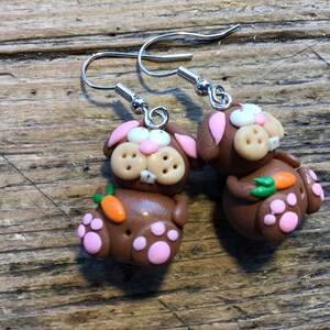 Bunny Drop Earrings rabbit drops easter Christmas gift stocking filler easter egg filler gift spring