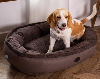 Dog Bed Comfortable Donut Cuddler Round Dog Bed Ultra Soft Washable Dog Bed Machine Washable Waterproof Bottom