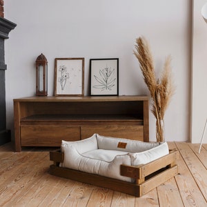 Wooden Dog Bed Etsy