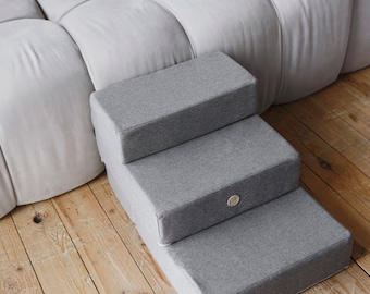 Dog Steps for Bed, Pet Steps for Small or Senior Dogs, Two Sizes Dog Stairs for High Bed