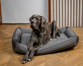 Dog bed large Pet bed Sofa GREY mat for big dog EXTRA STRONG durable large dog lounger bed Orthopaedic pet bed