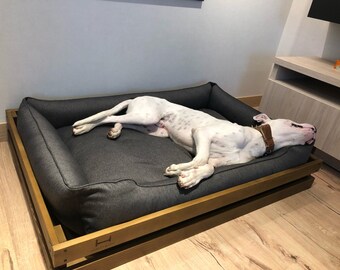 dog bed dreamer with wooden frame nature gray mat for dog and cat durable nesting pet pillow design modern pet supplies pet sofa - Dog Bed Frame dog bed dreamer with wooden frame nature gray mat for dog and cat durable nesting pet pillow design modern pet supplies pet sofa - Dog Bed Frame