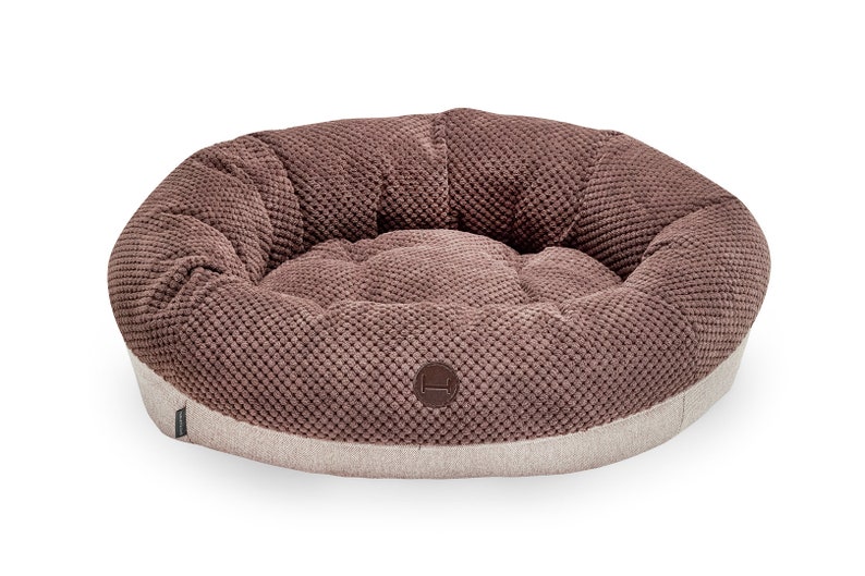 Oval Shaped Dog Bed Donut Grey Dog Bed Winter Dog Bed Etsy