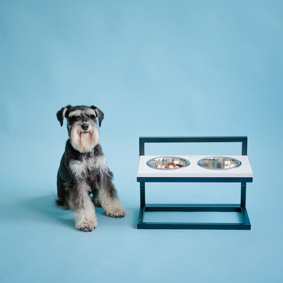 Dog Bowls Adjustable Height Double Pet Feeder Elevated Puppy Etsy