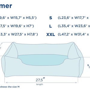 Removable cover for Dreamer bed by Harley and Cho Extra cover for dog bed / No Insert image 5