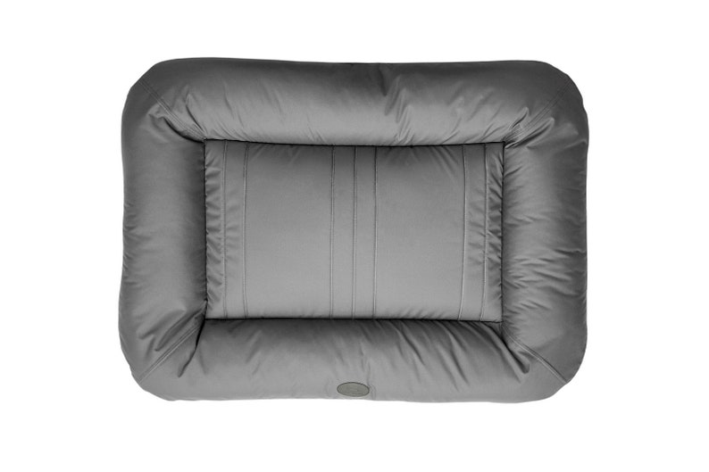 Washable Blue Grey Dog Mattress Pool Big Bed Two Washable Blue Grey Dog Mattress Pool Big Bed Two Image