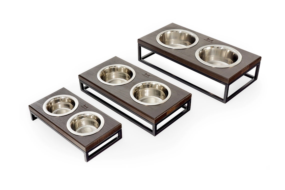 Dog bowls for big dog Dog bowls with stand for Labrador Xs Etsy