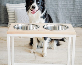 Raised Bowls For Dog, Bowls Stand, Double Bowls For Pet, Raised Bowls For Water and Food, Elevated Feeder