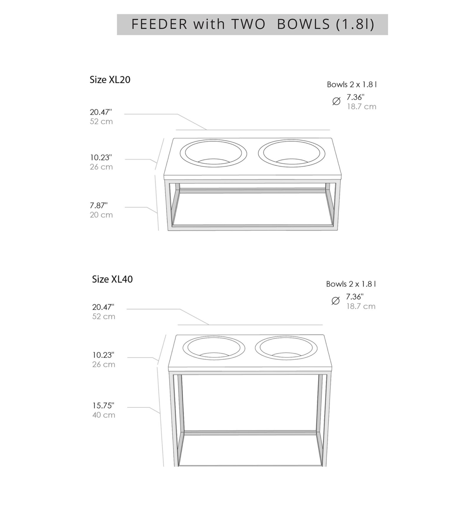 Raised Bowls Lunch Wood / Double Bowls Stand / Raised Feeder Etsy
