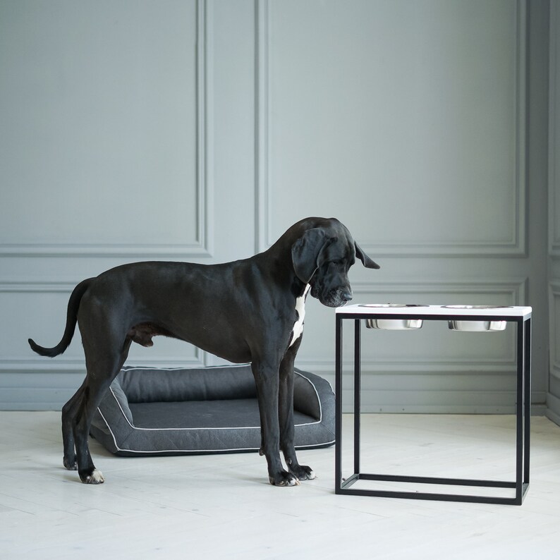 Elevated dog feeding table for Large size dog / Raised Feeder Etsy