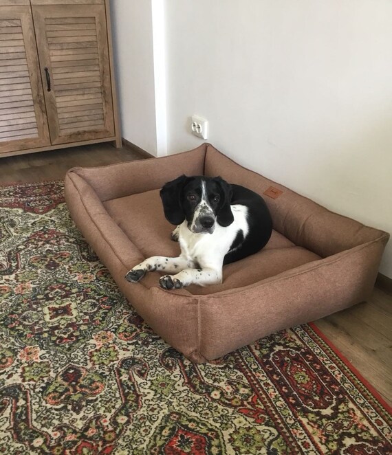 Padded dog bed all sized with removable cover / Easy Clean dog Etsy