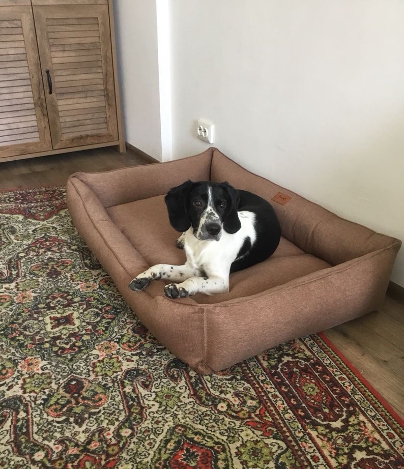 Padded dog bed all sized with removable cover / Easy Clean dog Etsy