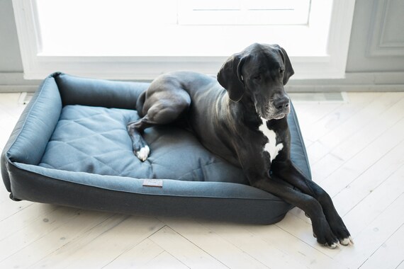 Dark Grey Dog Bed Sofa Graphite Mat For Big Dog Extra Etsy
