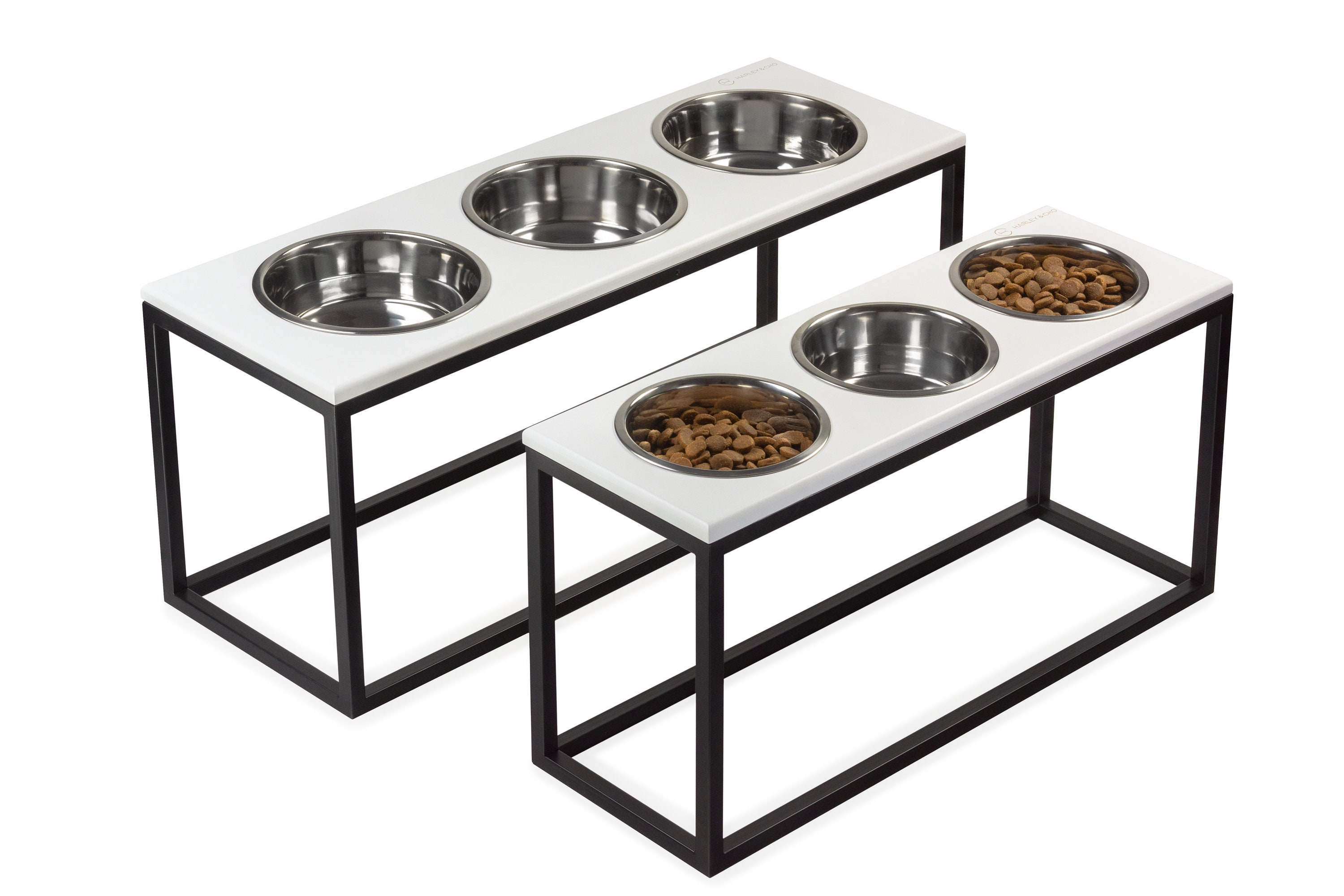 Elevated Dog Bowl Stand 3 bowls Triple Dog Feeder Dog Food Etsy