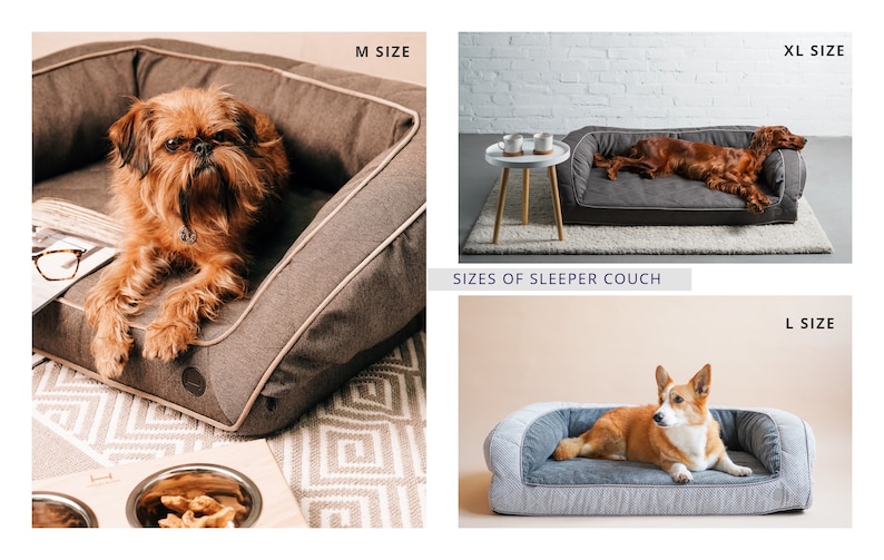 Bolster Dog Bed. Large Orthopedic Dog Bed Like Real Sofa. Pet Etsy