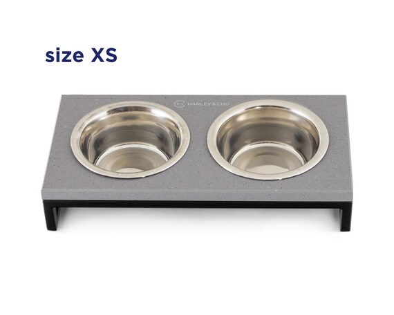 Dog Bowls + Stone Base