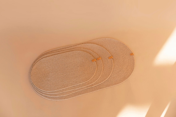 Natural Jute Rope Dog Bowl Mat: Food & Water Placement