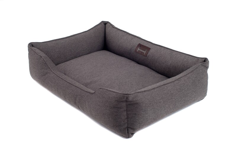 Large Dog Bed Middle Dog Bed Padded Dog Bed Gray Dog Bed Dog Etsy