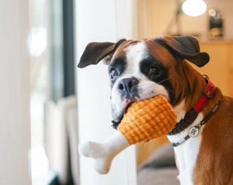 Pata de pollo de peluche para perros, regalo de cumpleaños para perros, regalo de Navidad para mascotas, regalos únicos de Navidad para mascotas