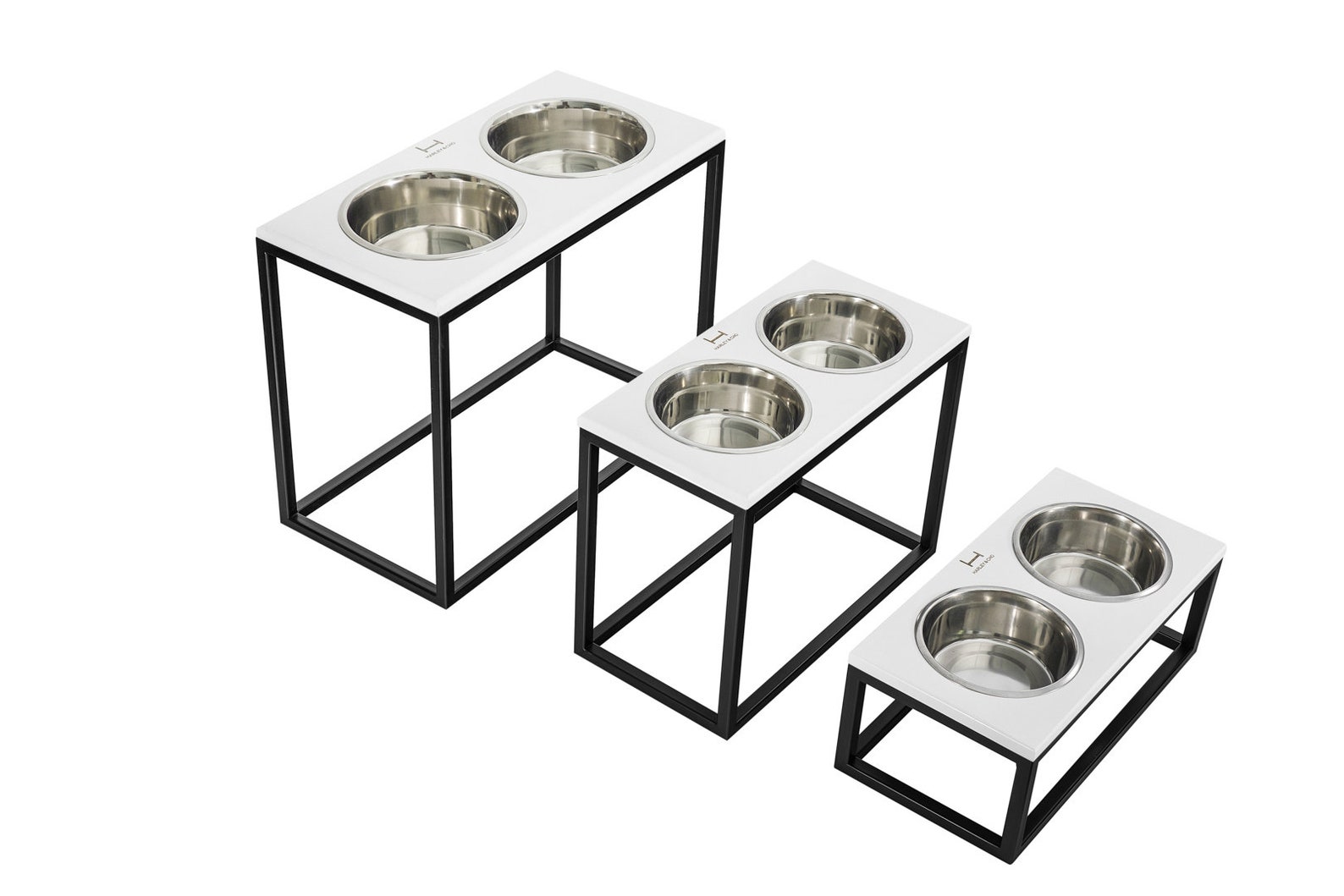 Extra Large Dog Bowls With Stand Elevated Double Bowls Stand Etsy