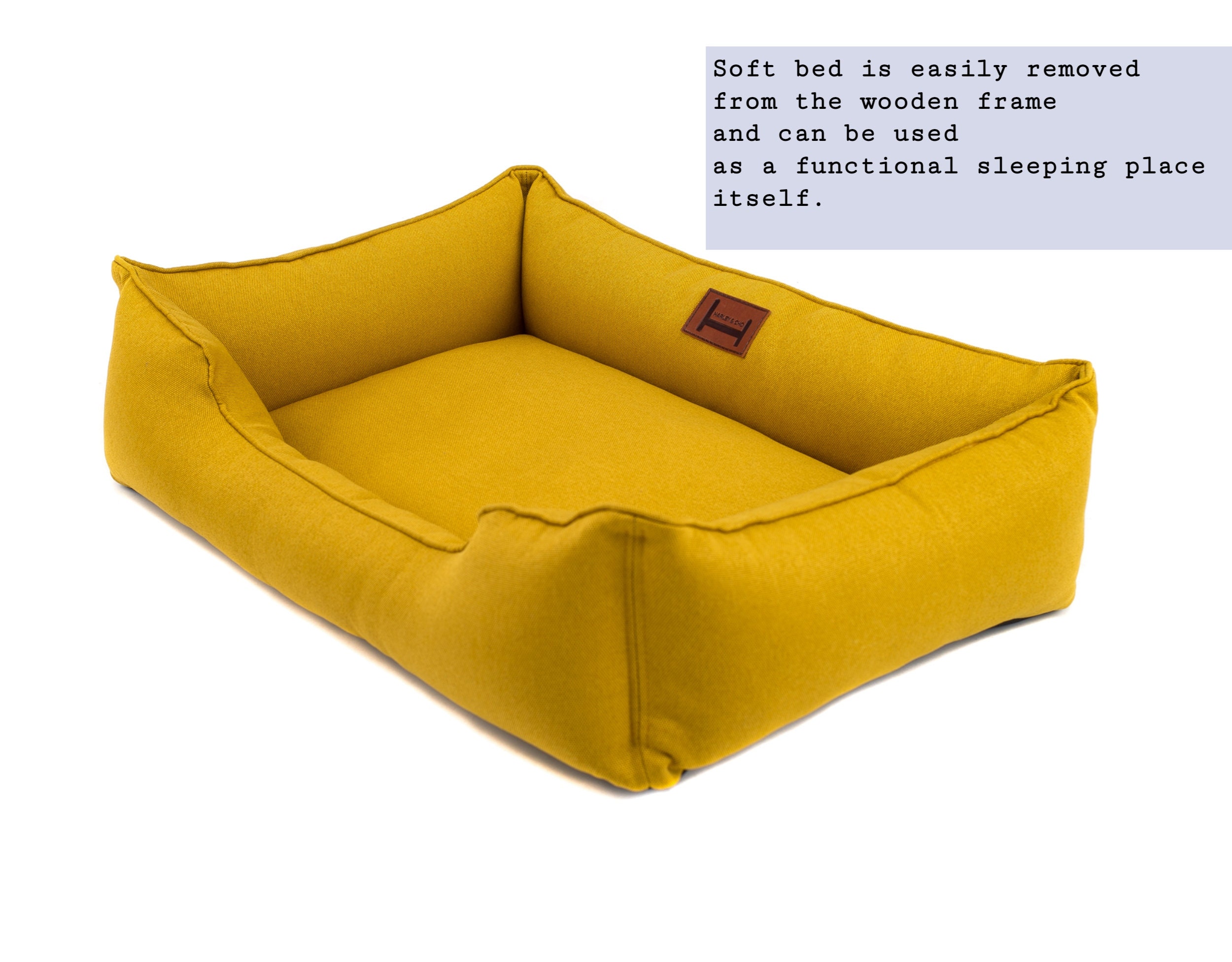 Dog Bed Wooden Frame Nature Yellow Bed for Small Dog / Etsy