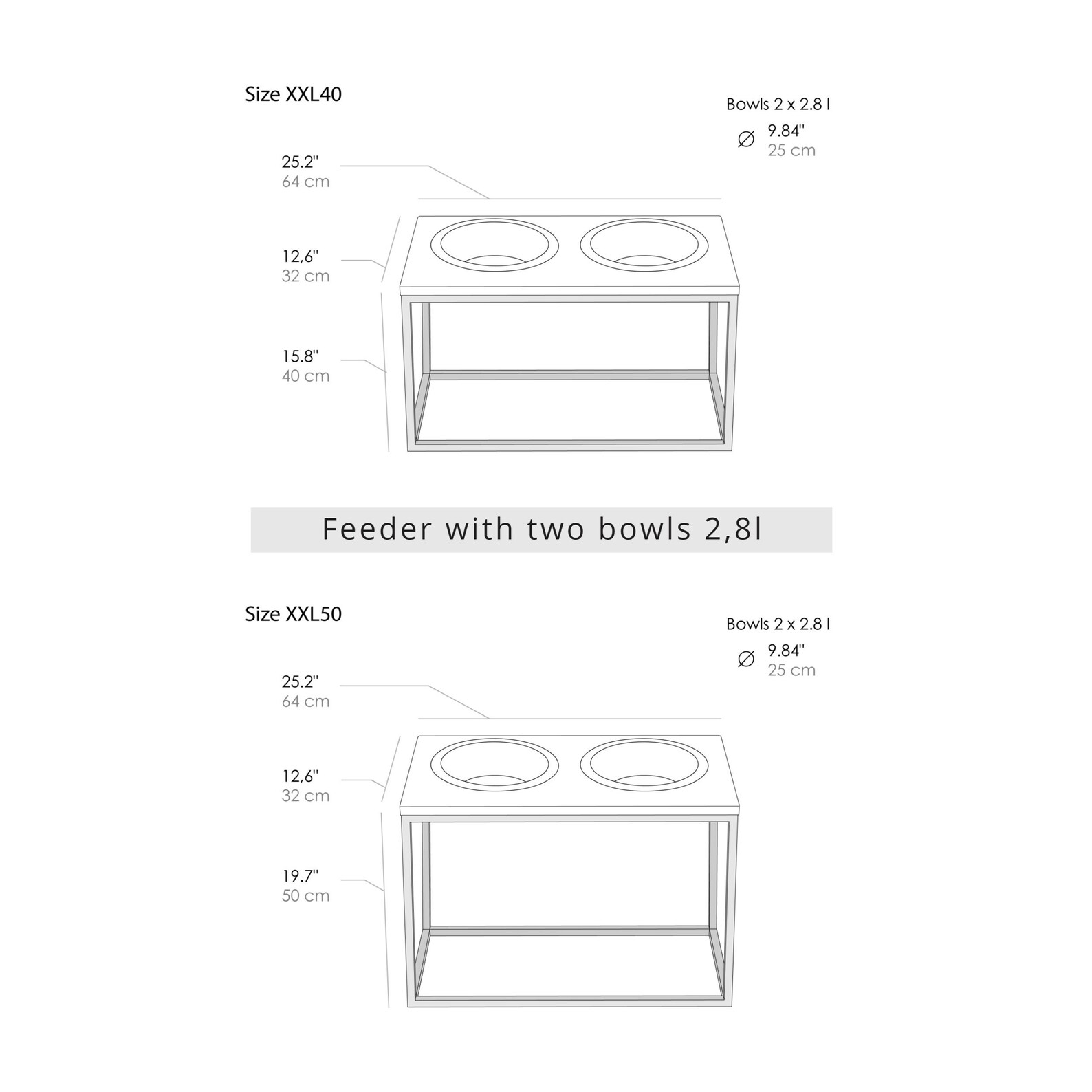 Elevated Dog Feeding Table for Large Size Dog / Raised Feeder Etsy