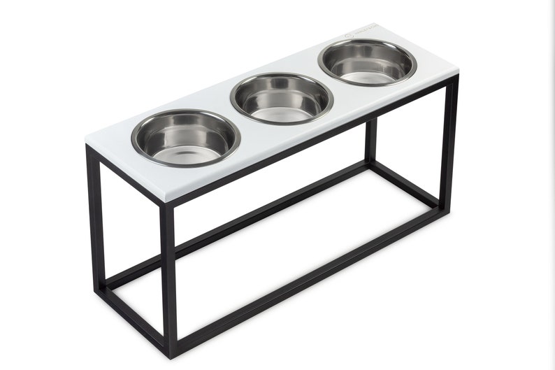 Elevated dog feeding table Triple for Large size dog / Raised Etsy