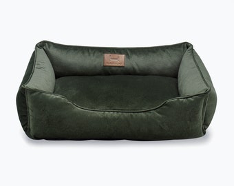 Green cat bed S size, Pearl velvet cat nest, Cat gift, Gift for Cat owner, Modern cat pillow