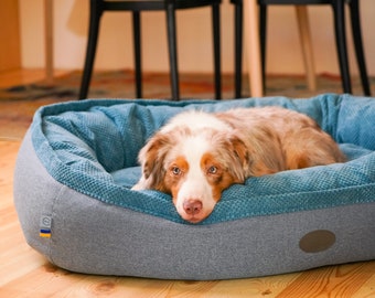 Large Dog Bed, Donut Dog Bed, Pet Bed, XL Dog Bed, Gift For Pet, Dog Bed Large, Extra Large Dog Bed, Washable Zippered Bed Cover